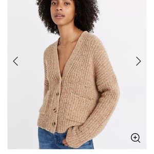 Madewell brown speckled cardigan sweater
